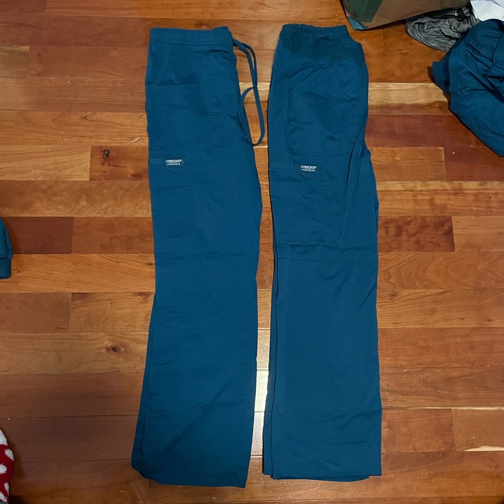 Set of 2 Cherokee scrub pants Caribbean blue